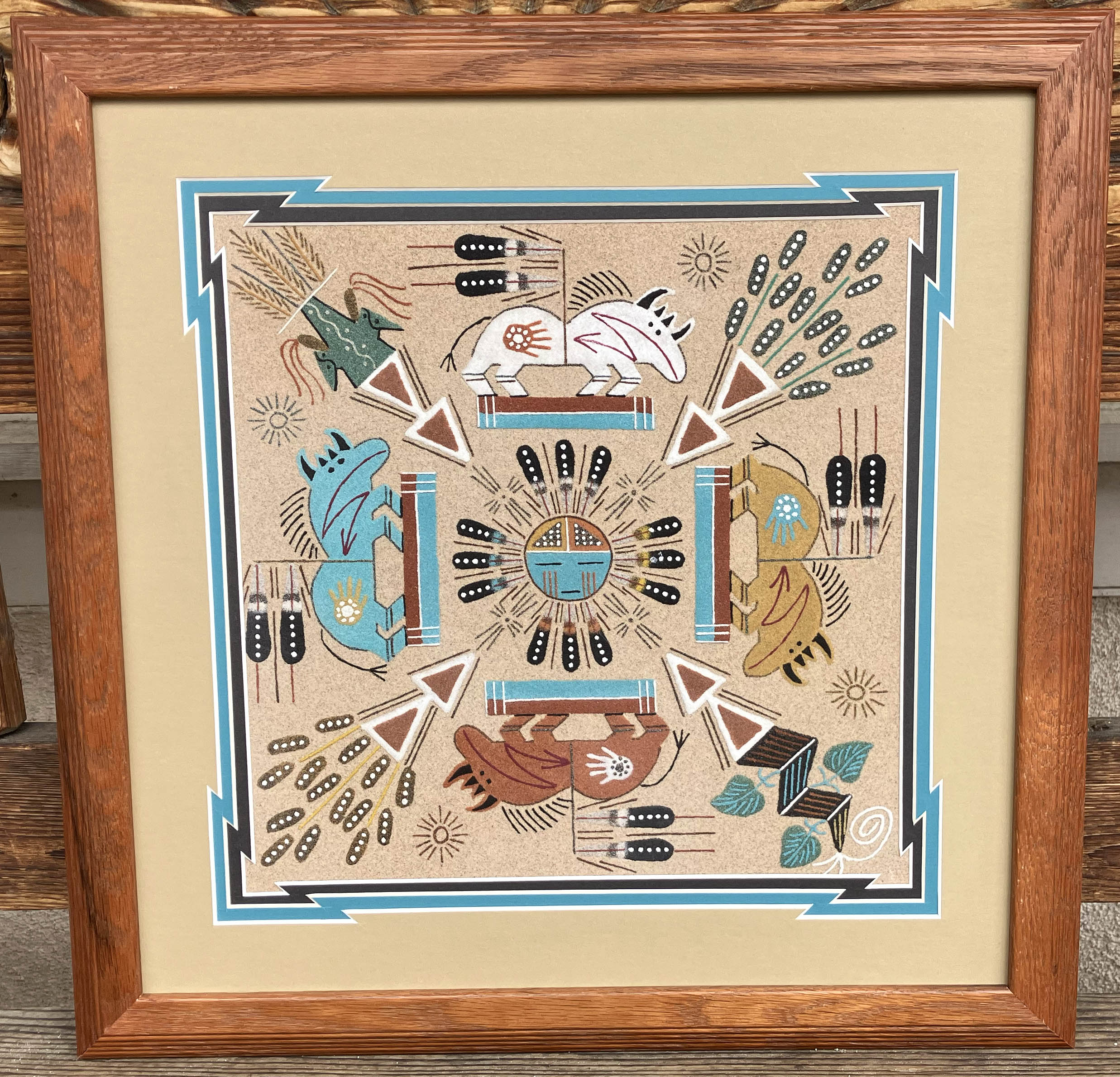 Herman Tom | Navajo  Sandpainting | Penfield Gallery of Indian Arts | Albuquerque, New Mexico